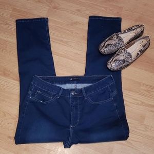 Lee Easy Fit Dark Wash Jeans Women Size 16 Stretch